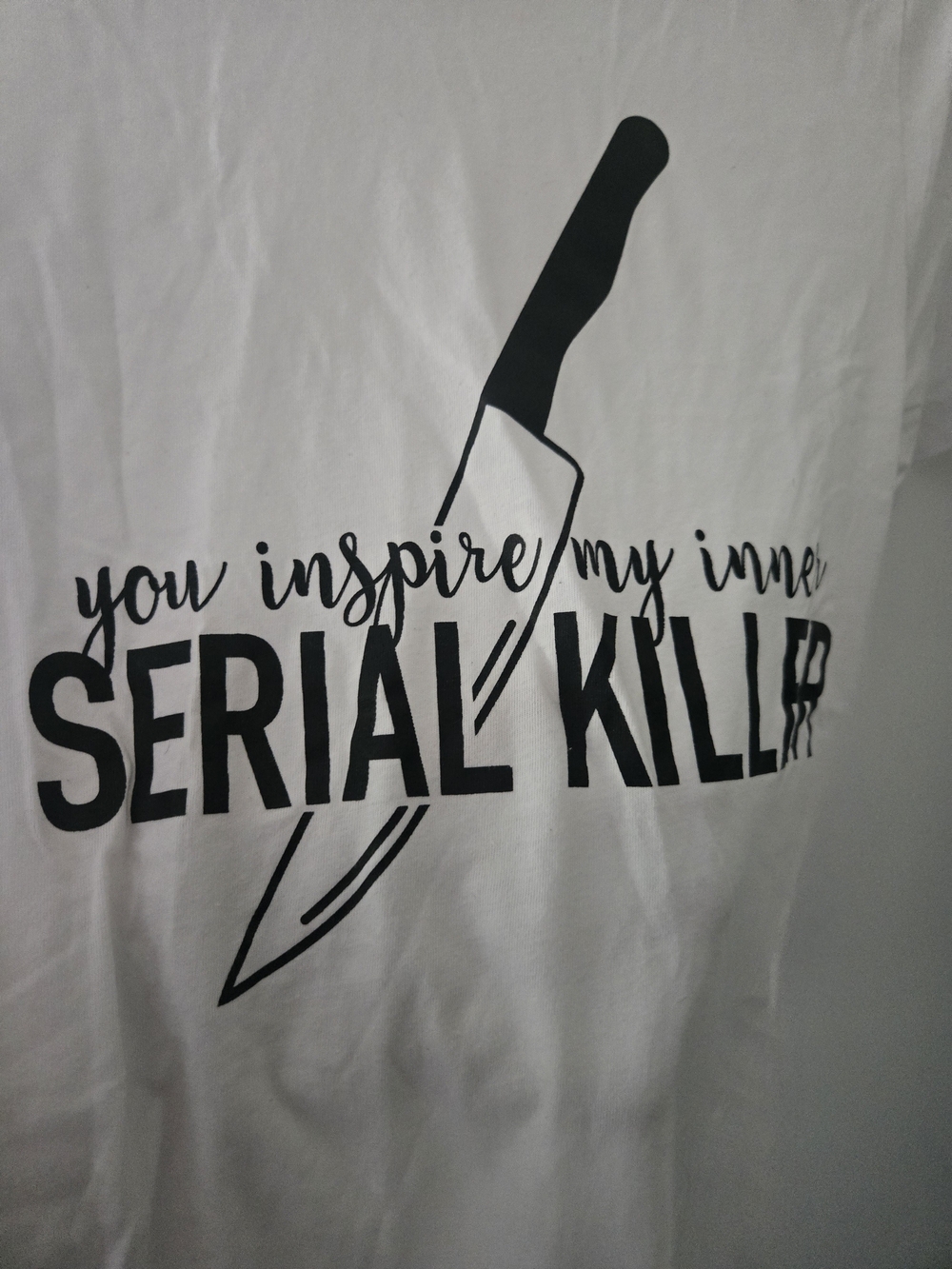 Bella Canvas White Short Sleeve Tee with Black Graphic - Picture 4 of 7